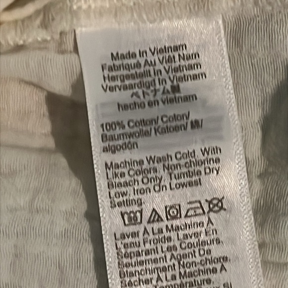 J.Crew | Creamy Gauze Cotton Smocked Ruffleneck Sleeveless Top Small Neutral - Picture 9 of 9